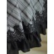 Faeries Daffodil Black Grey Check Corset Skirt(Reservation/Full Payment Without Shipping)